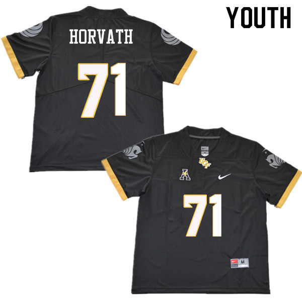 Youth #71 Jonathan Horvath UCF Knights College Football Jerseys Sale-Black